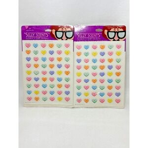 Vtg 80s Hallmark Stickers Silly Scents Scratch And Sniff Heart Letters 4 Sheets